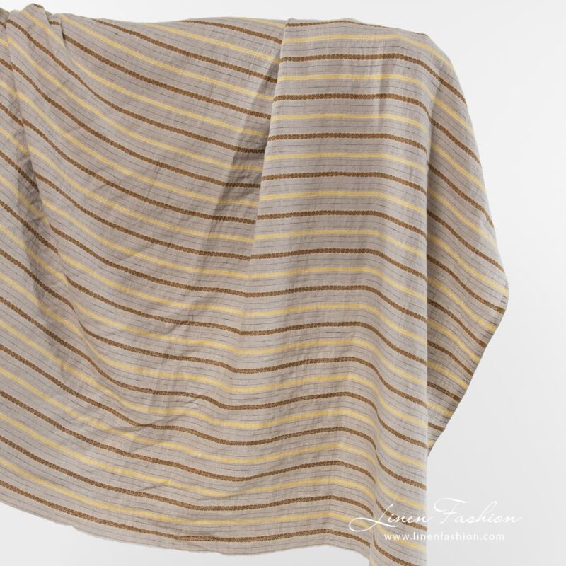 Linen fabric in natural flax colour.