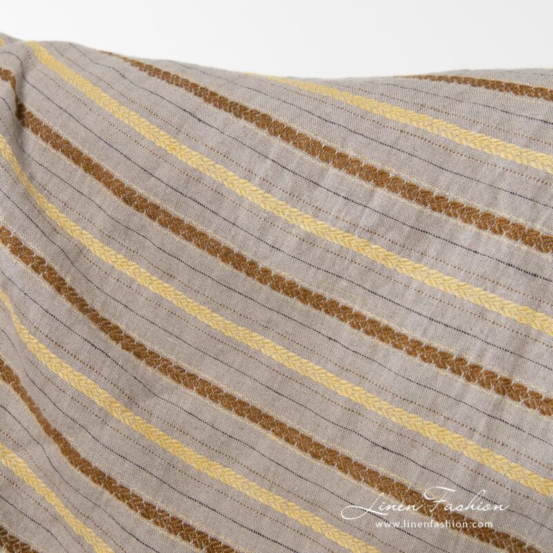 100% linen fabric in flax colour.