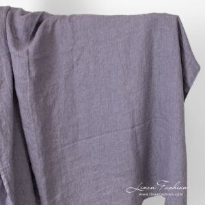 linen violet satin fabric, washed.