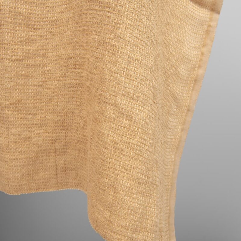 linen waffle fabric golden yellow, for towels