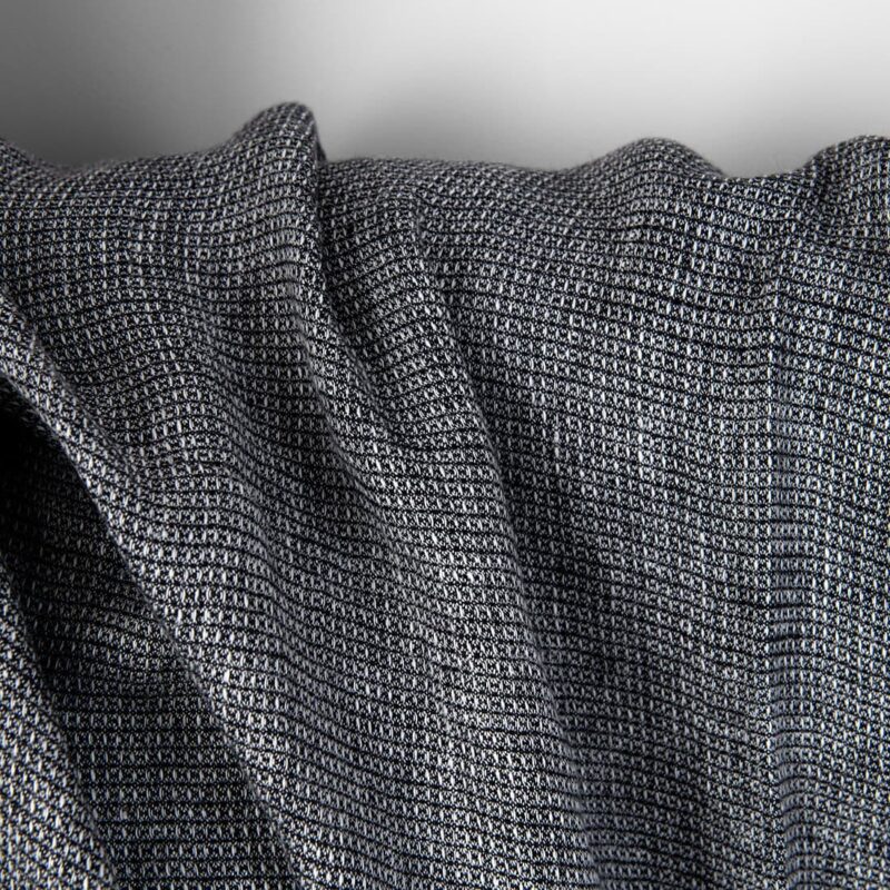 Washed linen fabric back and white waffle, pure linen
