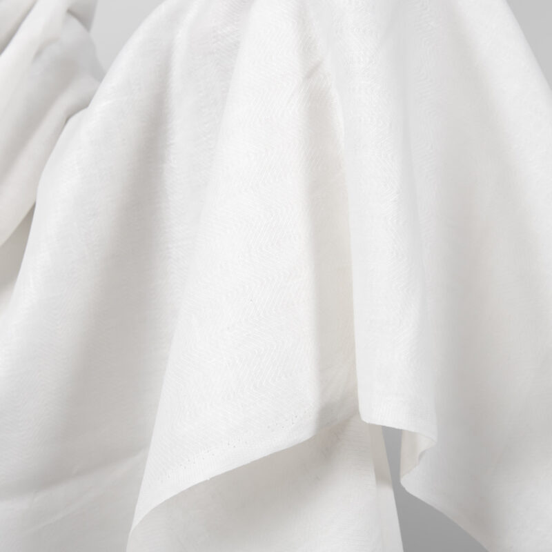 off white linen herringbone fabric