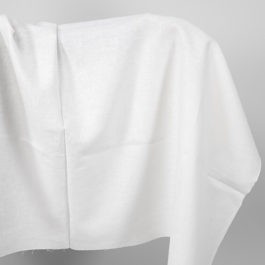 off white linen herringbone fabric