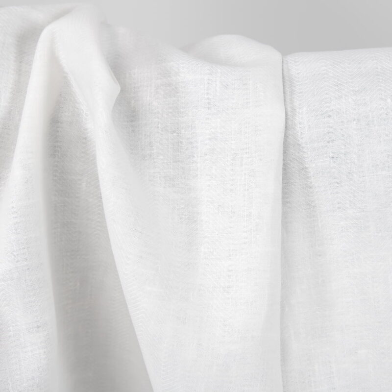 off white linen herringbone fabric
