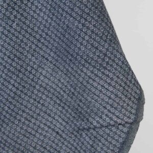 Leinenstoff dunkelblau mit Diamantmuster