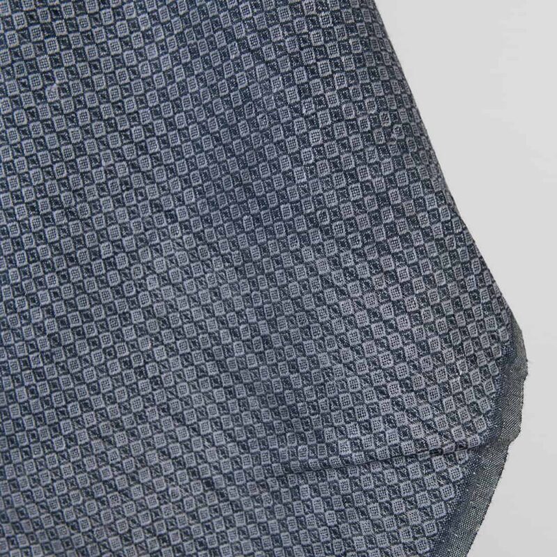 Leinenstoff dunkelblau mit Diamantmuster – Bild 2