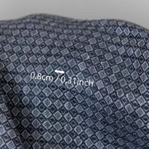 Leinenstoff dunkelblau mit Diamantmuster