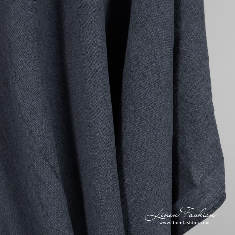 Linen cotton fabric dark color