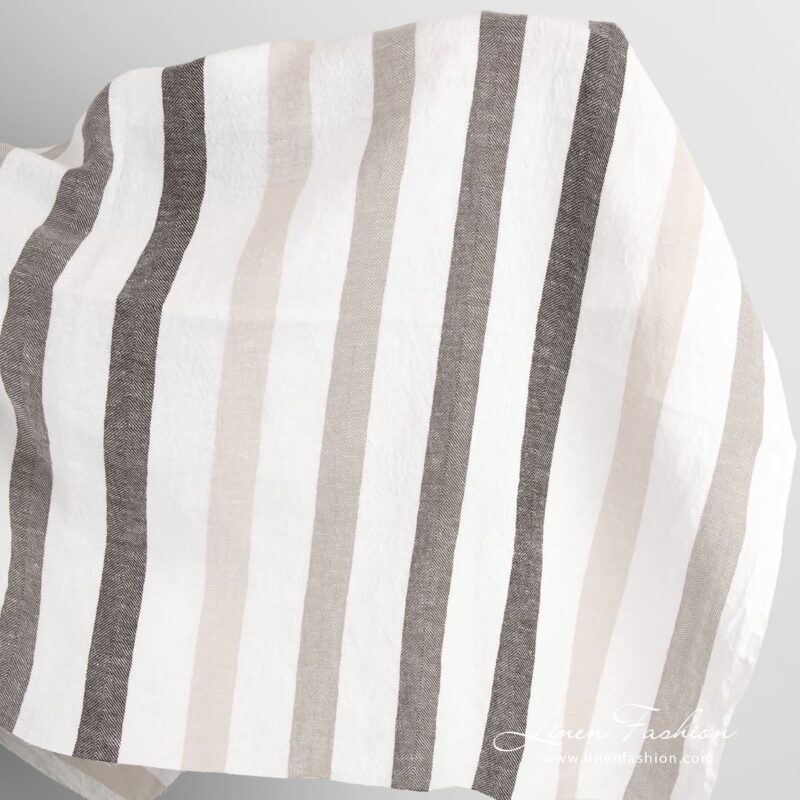 Wide linen cotton fabric