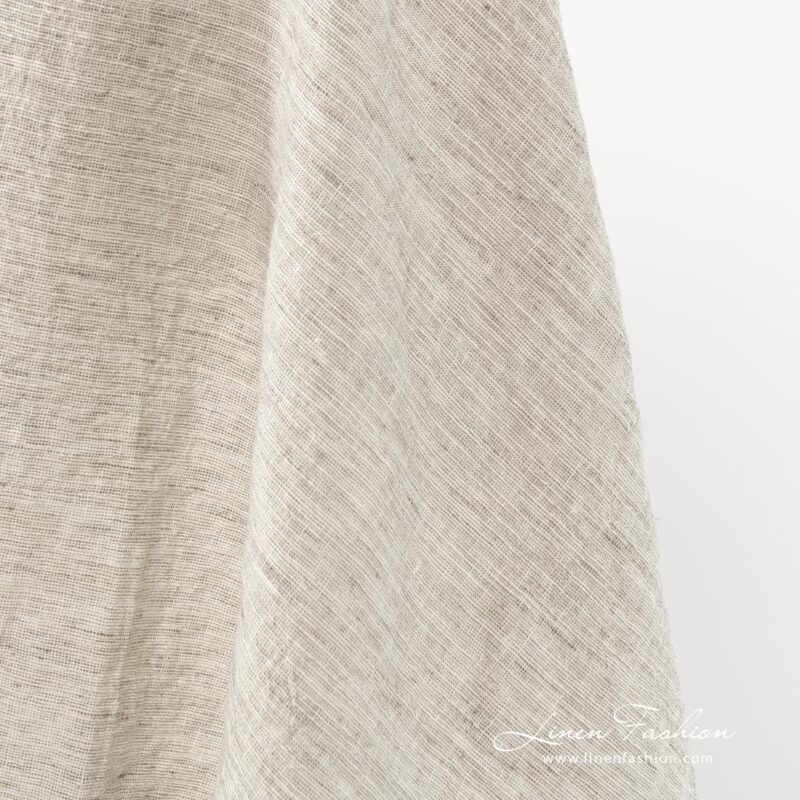Brownish grey linen-cotton fabric, wide.
