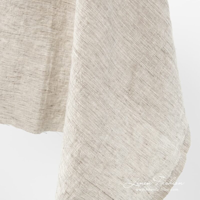 Wide linen-cotton fabric, brownish grey.
