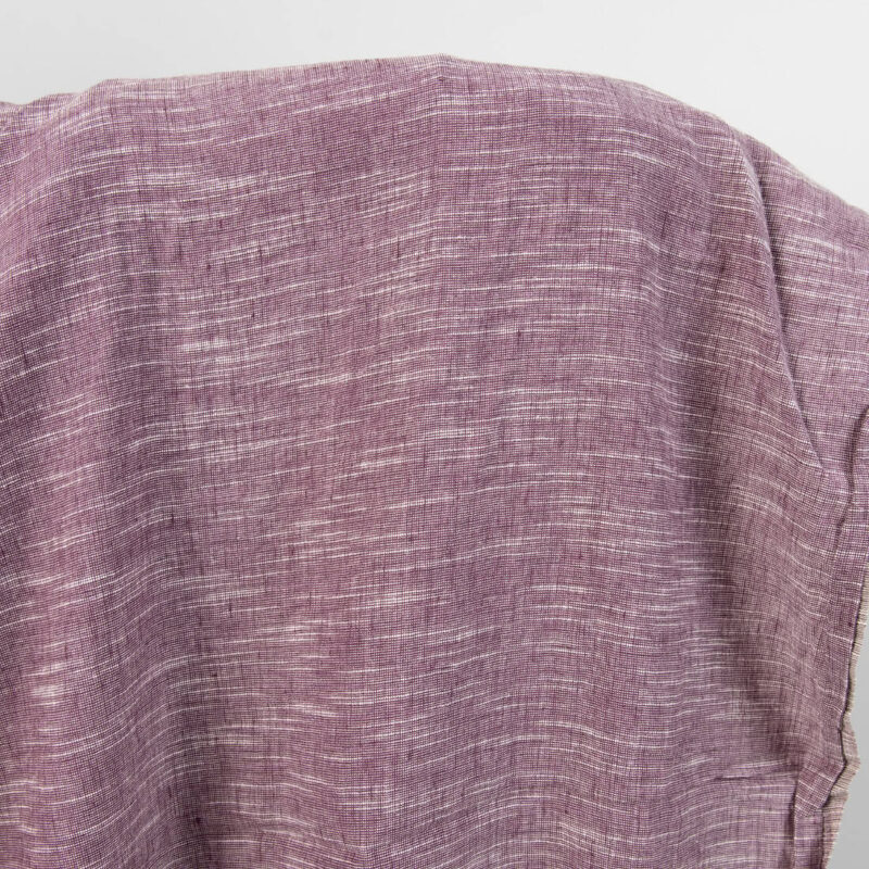 linen cotton purple washed fabric, striped