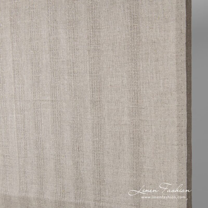 Linen fabric in natural flax colour.