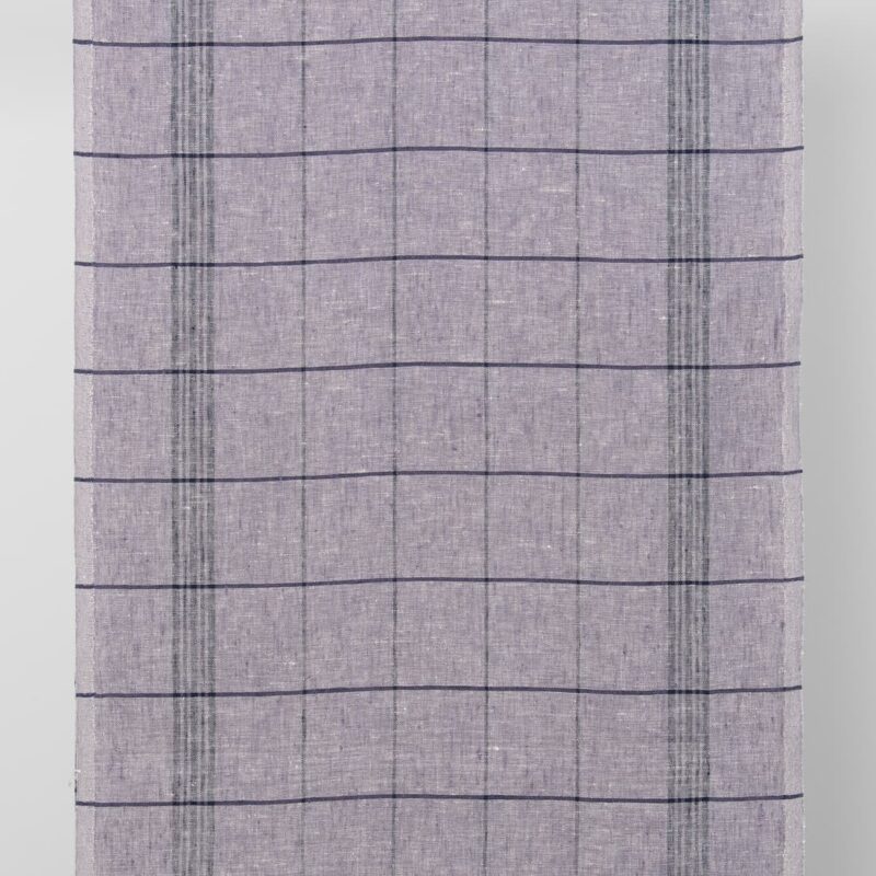 linen towel fabric violet checks