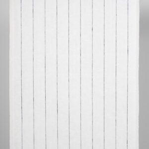 Narrow linen fabric white with thin blue stripes