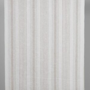 Narrow linen fabric white with natural colour stripes