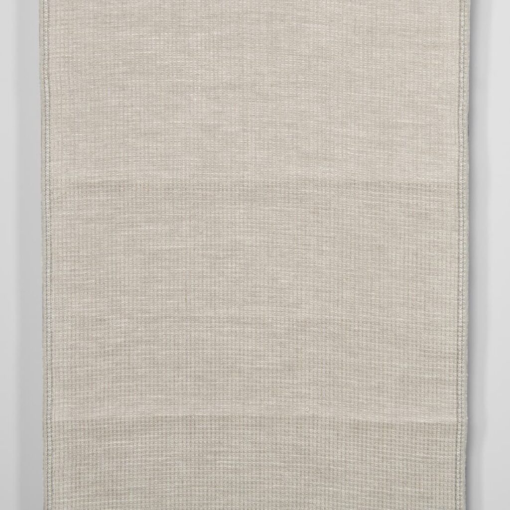 Narrow linen fabric natural and off-white waffle