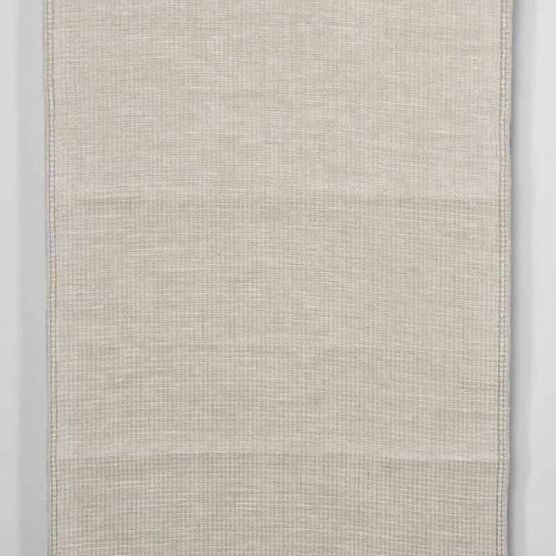 Narrow linen fabric natural and off-white waffle