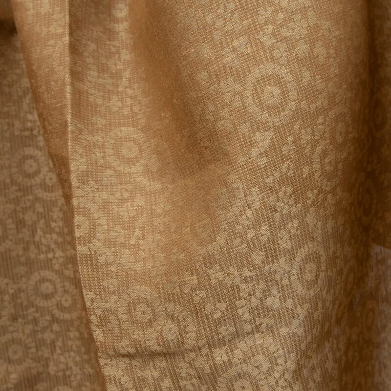 linen jacquard golden fabric width 150cm
