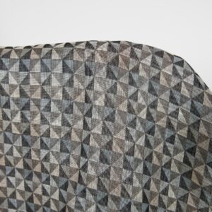 Linen fabric black and grey jacquard triangle pattern, double-layer