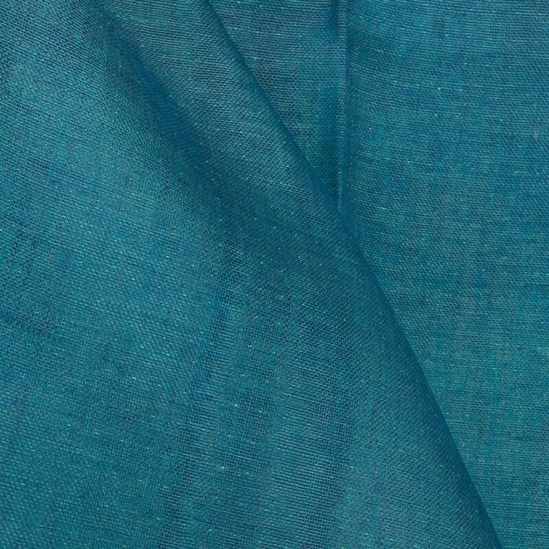 Leinenstoff doppelseitig blau und kühles Grün – Bild 5