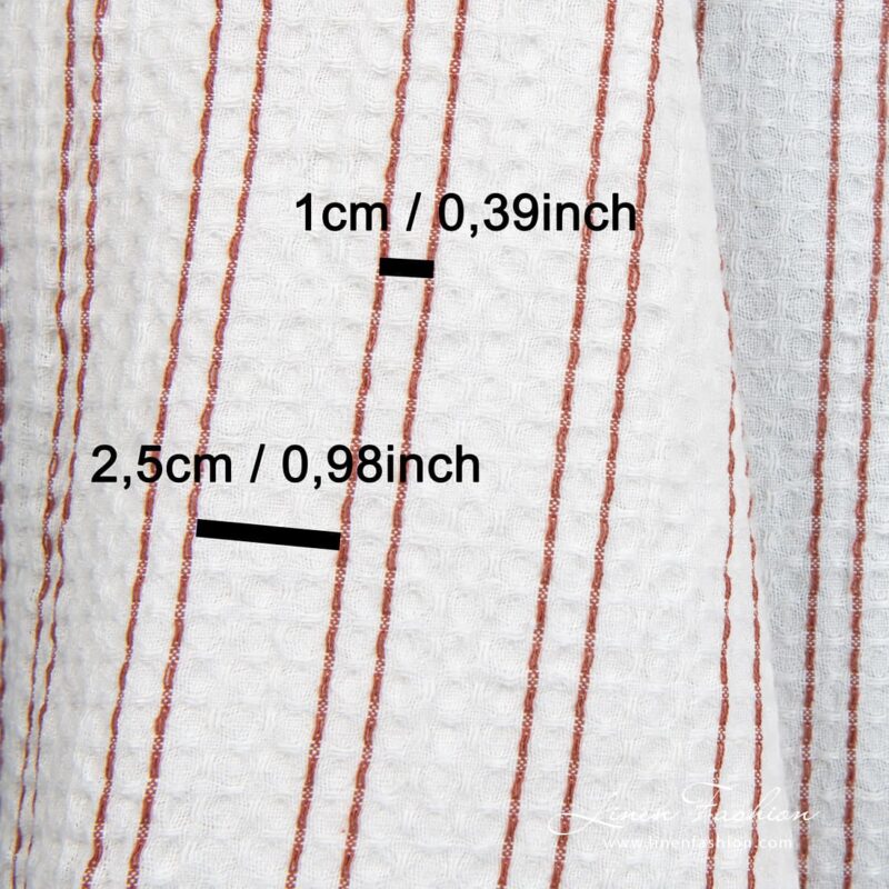 Cotton hemp fabric in waffle pattern