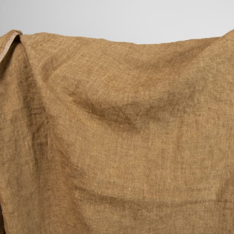 linen fabric golden brown, width 145cm