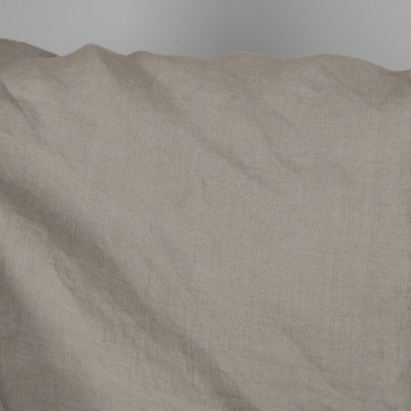 Washed linen fabric cool grey beige colour product photo