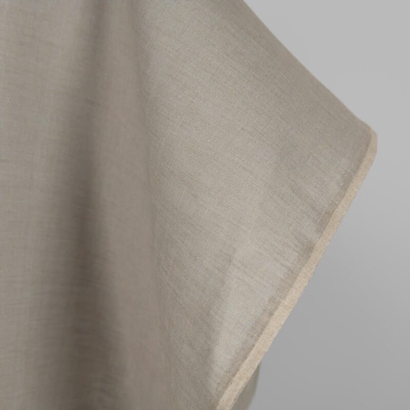 Linen fabric light grey and brown-grey melange, pure linen