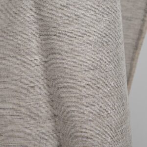 Linen fabric grey-brown and anthracite, plain weave