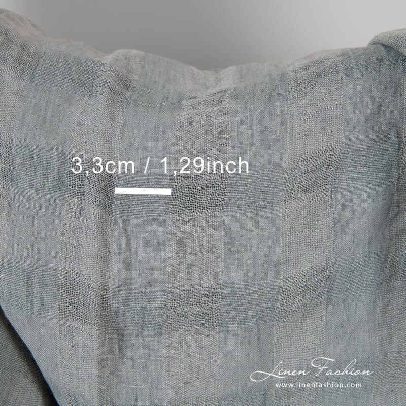 Grey linen fabric perfect for curtains, shawls, scarves