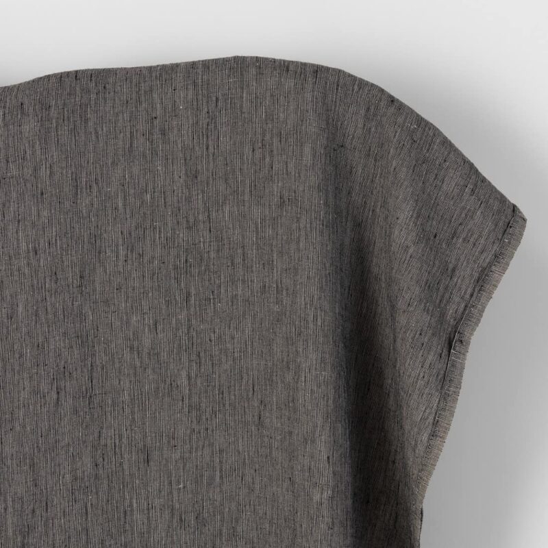 Linen fabric in natural and black
