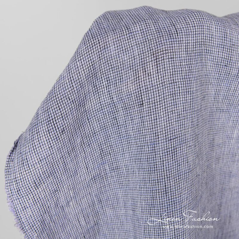 Black violet dyed linen fabric.