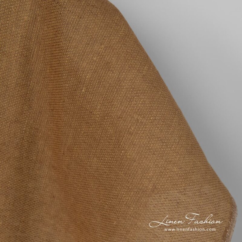 100% linen fabric in brown melange.