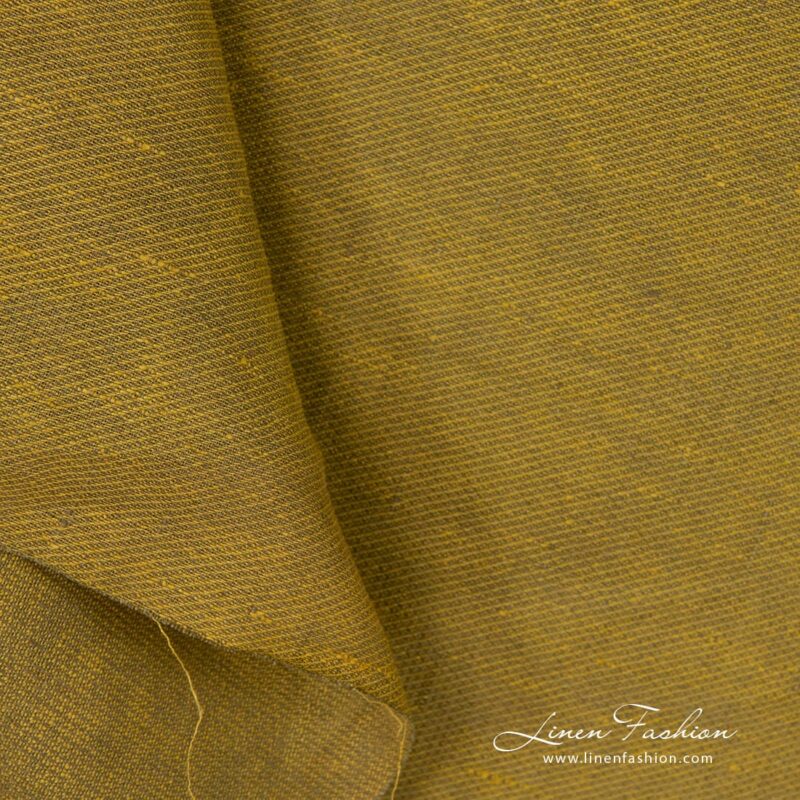 Linen fabric in yellow green.