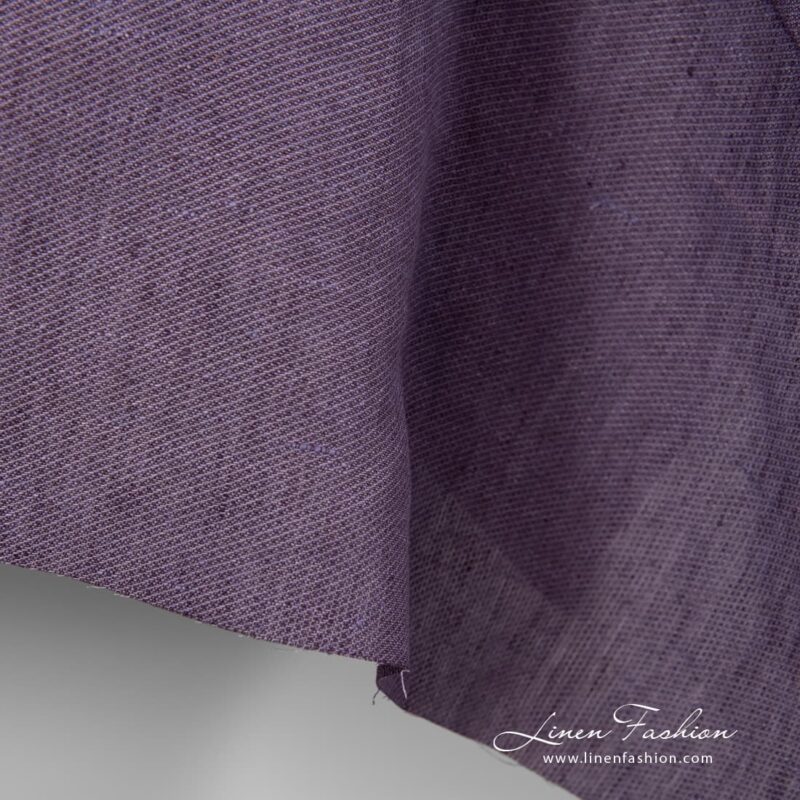 Dark lavender coloured linen fabric.