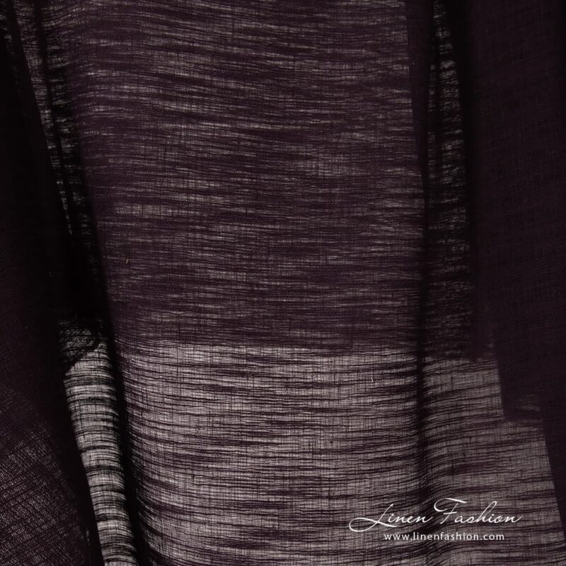 Linen cotton purple fabric.