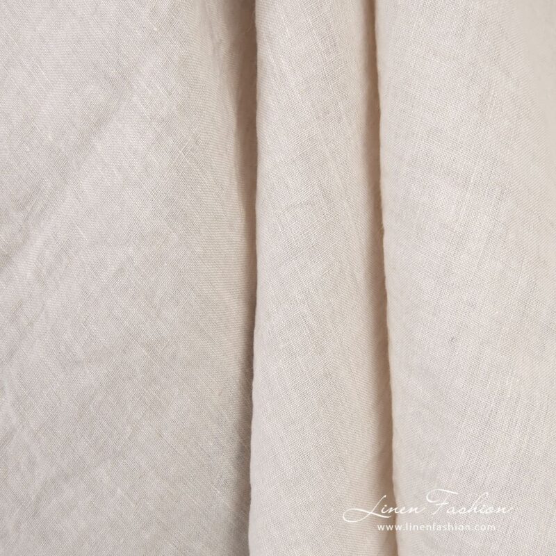 Light brown linen fabric, specially washed to increase softness