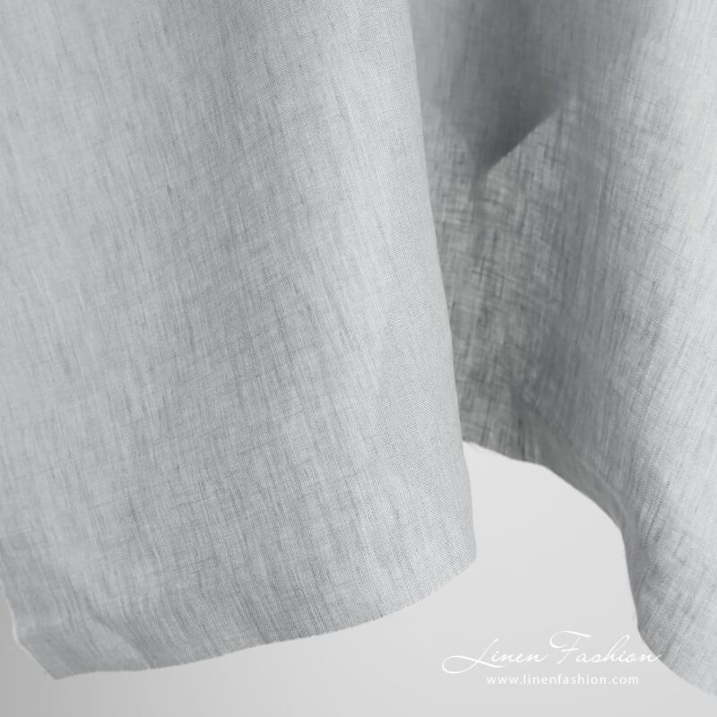 Grey 100% linen fabric