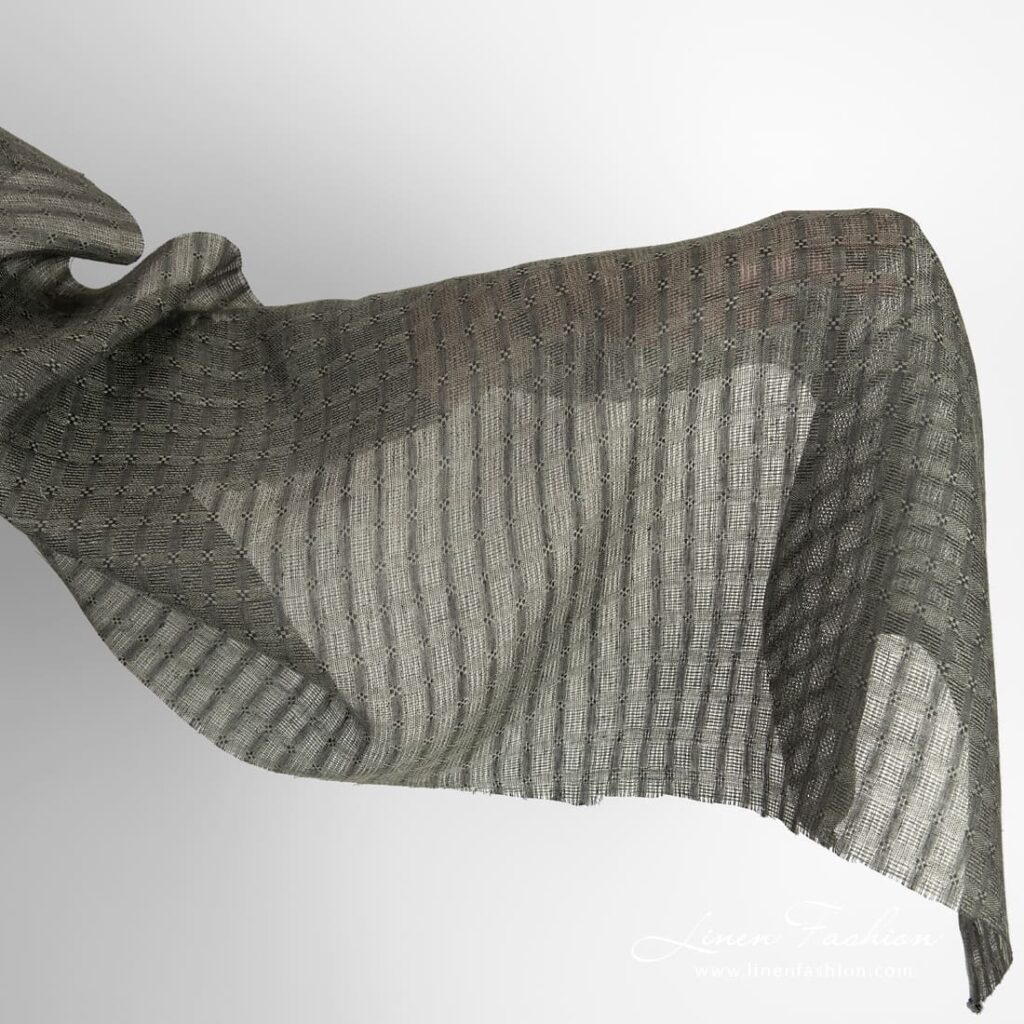 Grey linen fabric