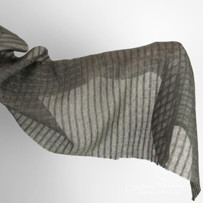 Grey linen fabric