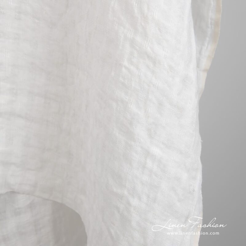 Off-white linen fabric, perfect for tablecloths, curtains