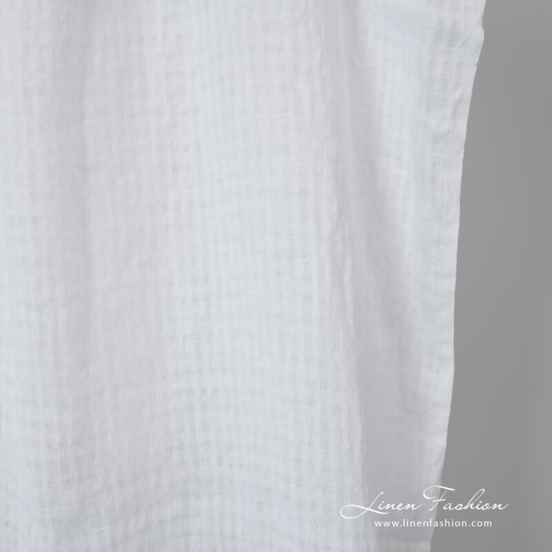 white linen transparent checks, light weight.