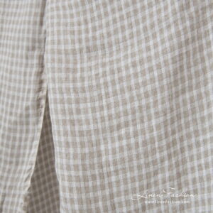 beige checks transparent linen, gauze.