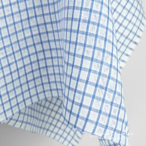 Linen fabric, checked