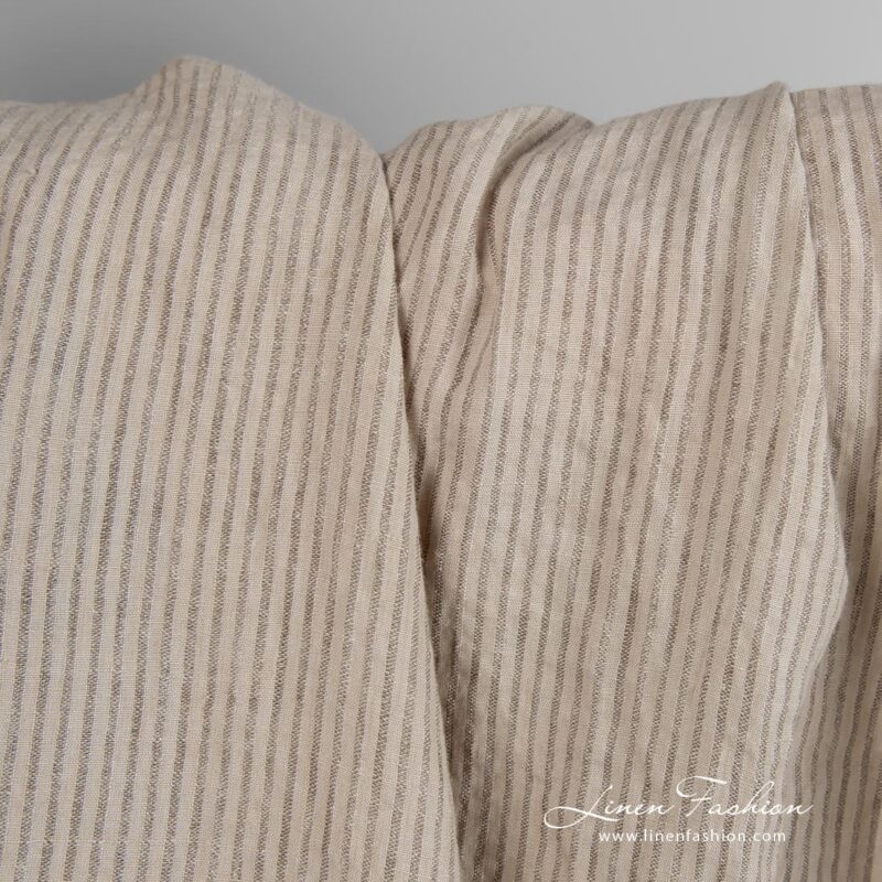 Linen fabric in light cocoa color, perfect for clothes and home textile