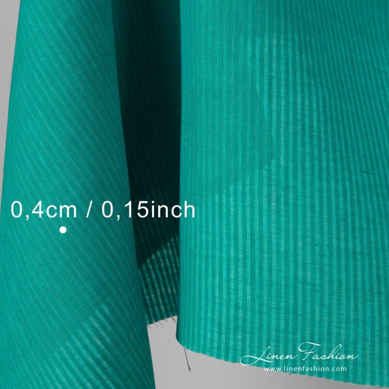 Green dyed linen fabric.
