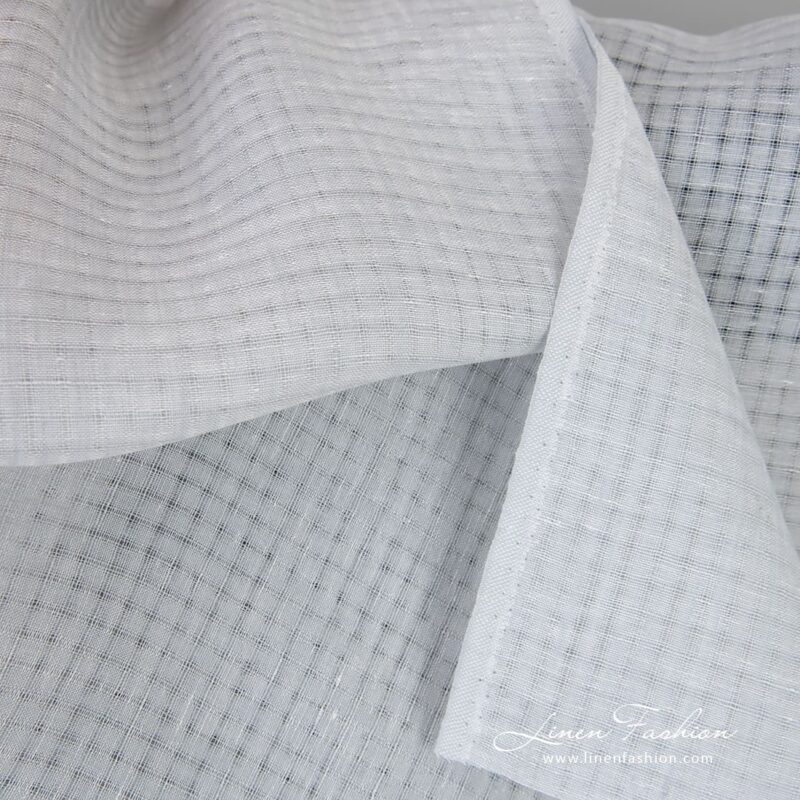 Bluish grey linen fabric perfect for curtains, tablecloths, shawls and scarves