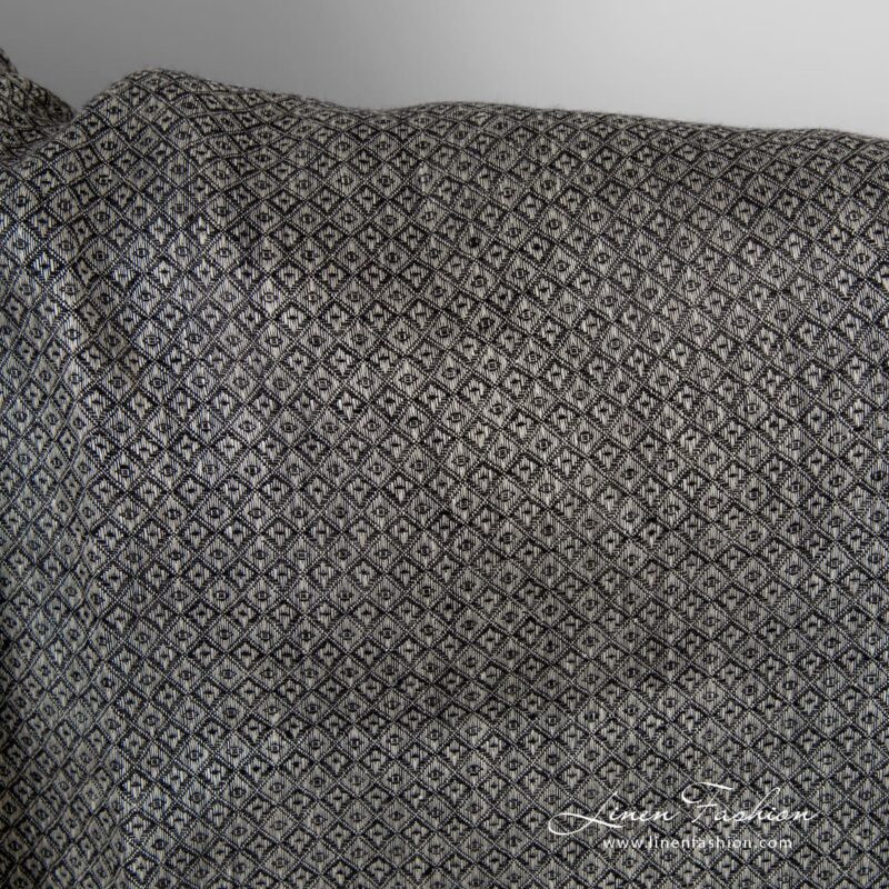 Grey linen fabric