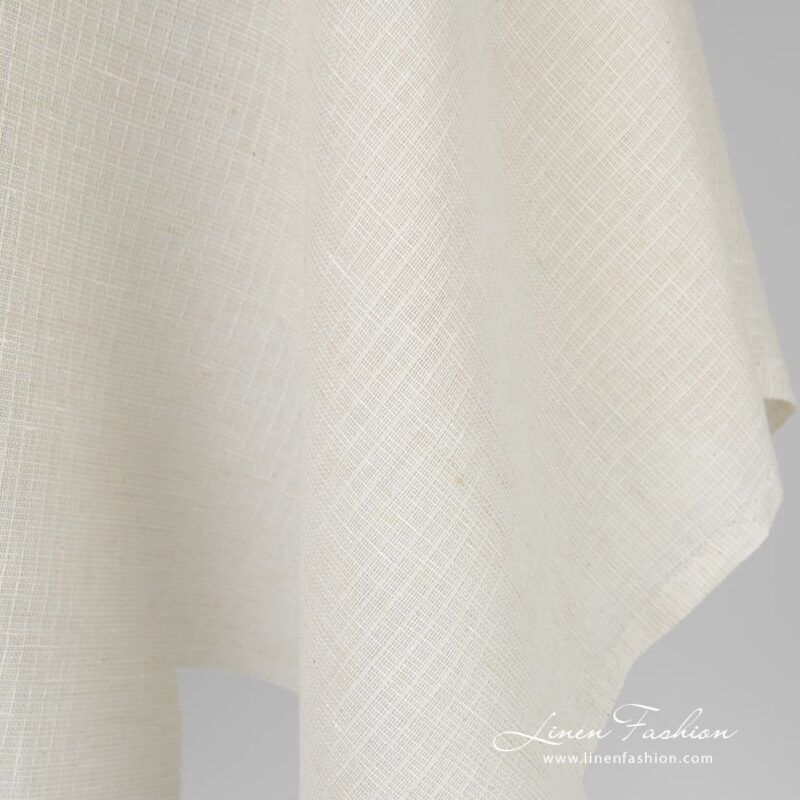 Transparent brownish linen cotton fabric, gauze